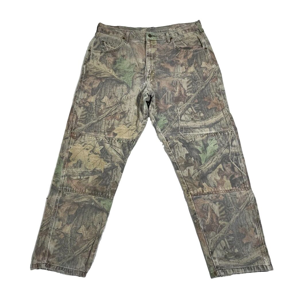 Vintage 90s Wrangler Realtree Advantage Camo Hunting Jeans Pants 36x30